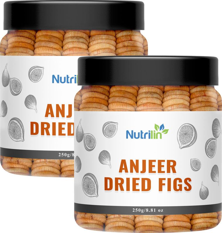 Nutrilin Premium Afghani Anjeer - 250g + 250g | Dried Figs | Jar Pack Figs  (2 x 250 g)