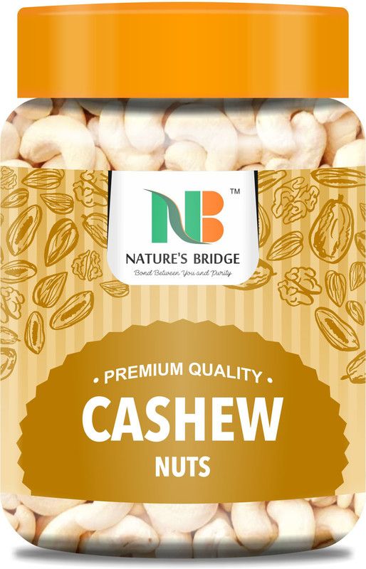 Nature's Bridge Premium Whole Cashew Nuts 400 gm / Kaju Sabut / Kaju / Jumbo size Kaju / Cashew Nuts - 400 gm Jar Pack Hazelnuts  (400 g)