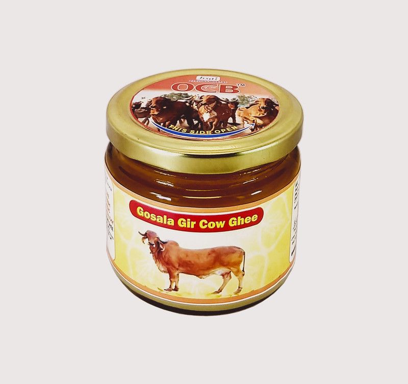 OCB Gosala Gir Cow Ghee Premium Cow Ghee(Hand & Home Made Desi Cow Milk Ghee) Ghee 250 g Glass Bottle