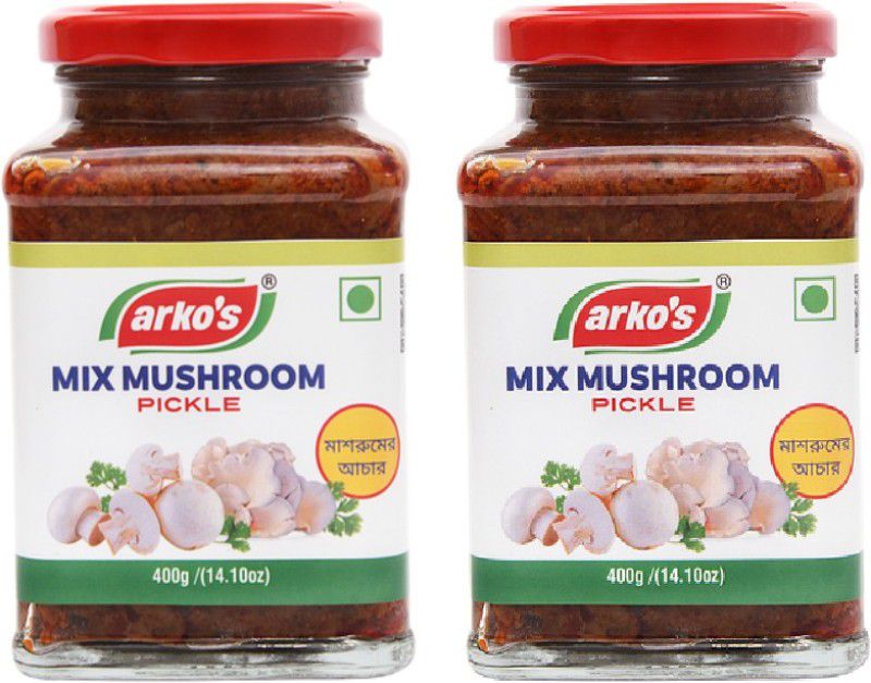 ARKOS mix mushroom pickle (2 x 400g) pack of 2 Mushroom Pickle  (2 x 400 g)