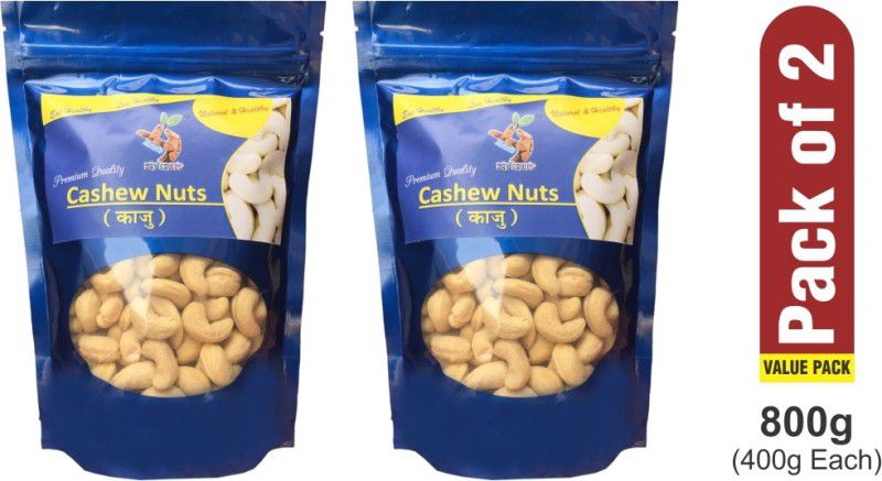 Shara's Premium (W320) Cashewnuts Pack of 2 - 800g (400g Each) Cashews  (2 x 400 g)
