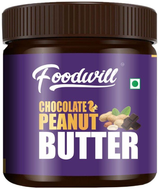 Foodwill Chocolate Peanut Butter Creamy 340gm Roasted Peanuts, Dark Chocolate HighProtein 340 g