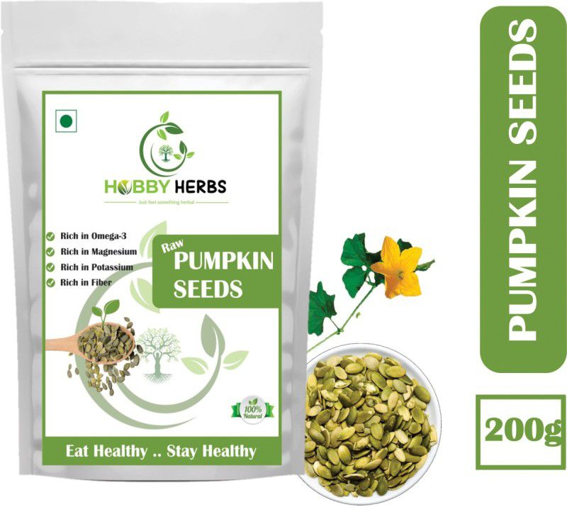 Hobby Herbs Raw Pumpkin Seeds For Weight Loss, Rich in Fiber Pumpkin Seeds  (200 g)
