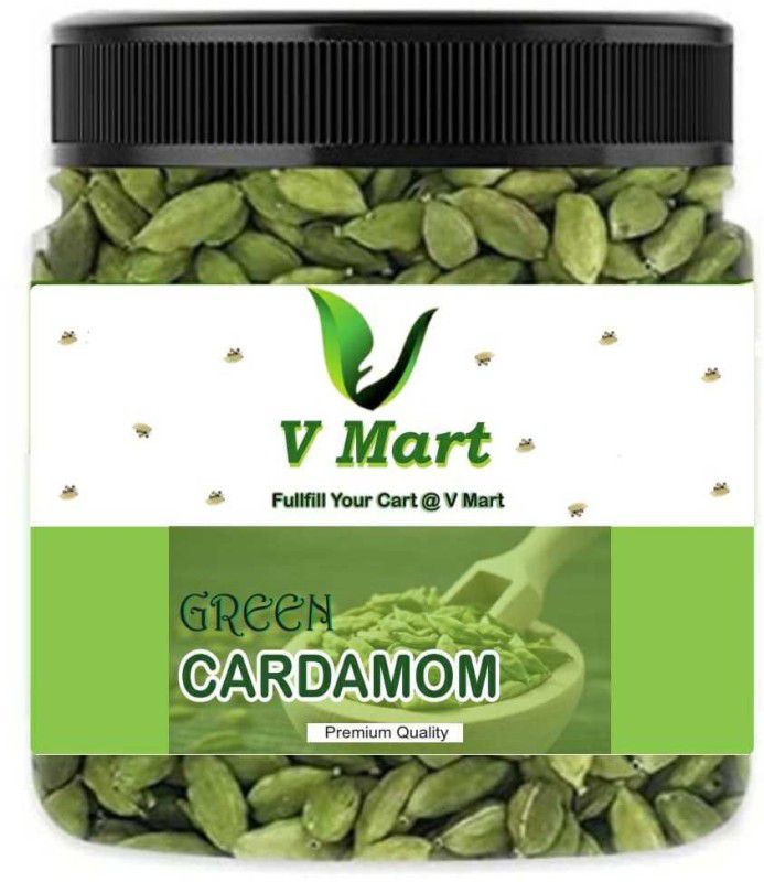 V MART Green Cardamom Big Size Elaichi / Whole Green Elaichi  (100 g)