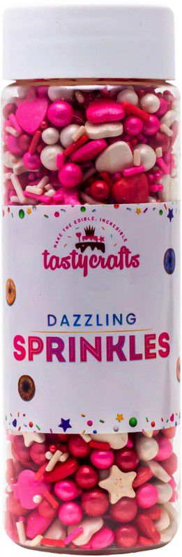 TastyCrafts Mix Metallic Sprinkles, 100 GM Edible Colorful Dazzling Sprinklefetti DM 003 Sprinkles  (100 g, Sprinkles)
