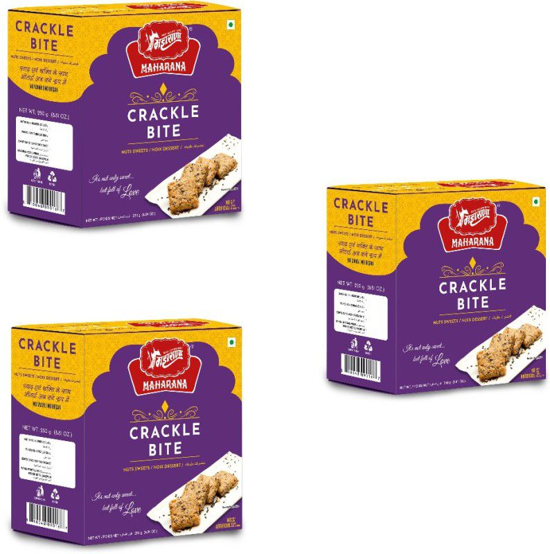 Maharana Crackle Bite Traditional Snacks for All time (pack of 3)  (3 x 250)