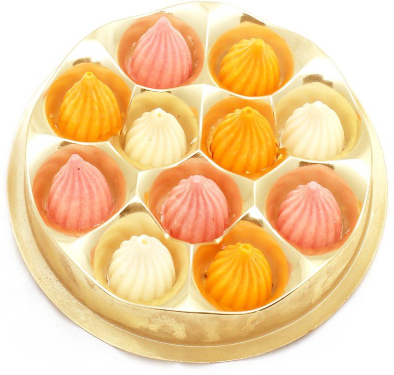 Ghasitaram Gifts Pack of 11 Mango, Strawberry and White Chocolate Modaks Box  (11 x 12 g)