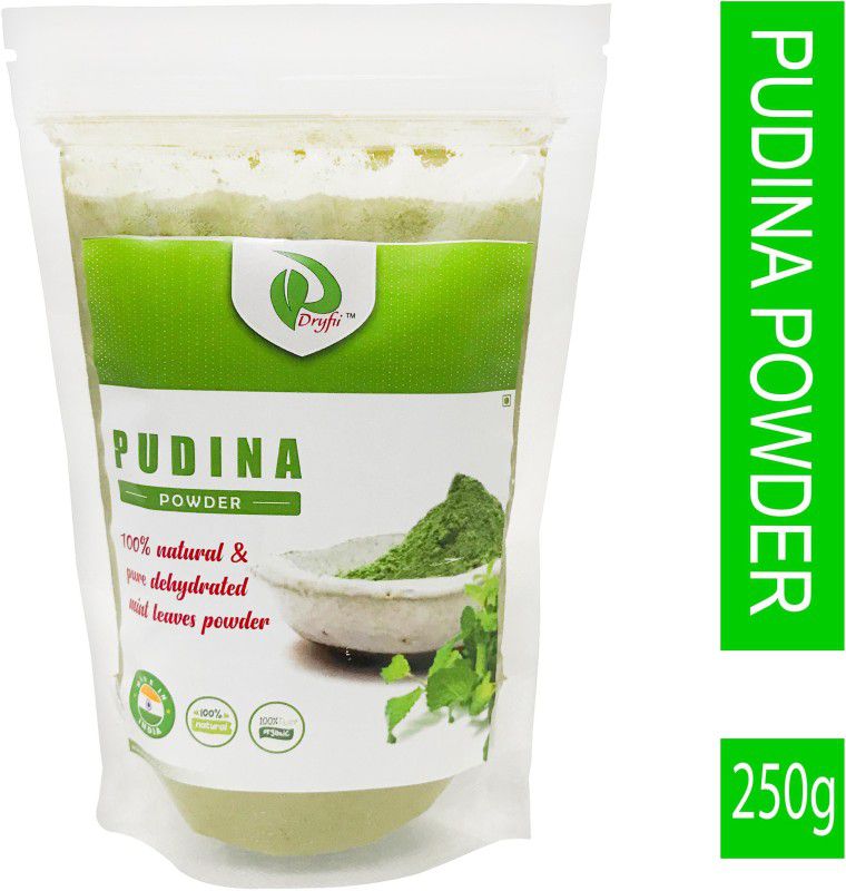 Dryfii Organic, Natural, Dried, Premium Mint (Pudina) Powder (250 G) Pure Vegetarian & Easy Cooking Essential  (250 g)