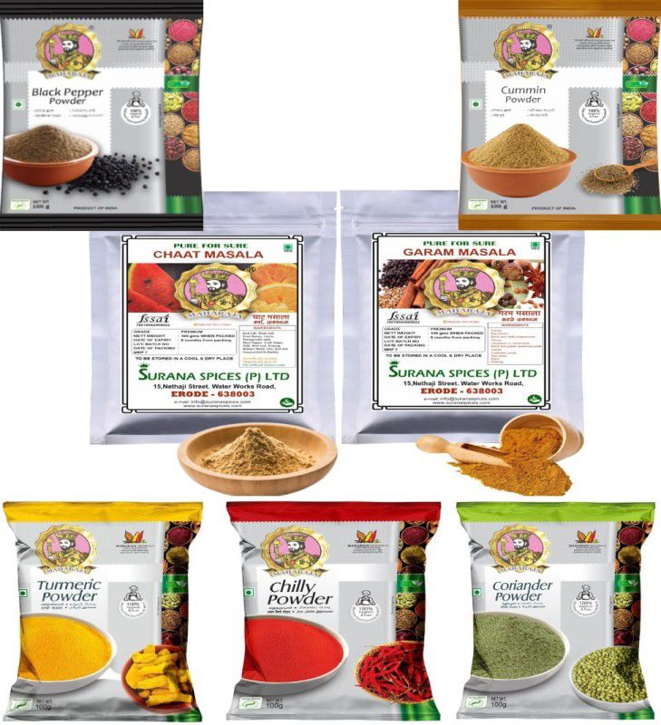 MAHARAJA 100% Pure & Natural Essential Spices Combo 100gms each (Pack of 7)  (7 x 100 g)