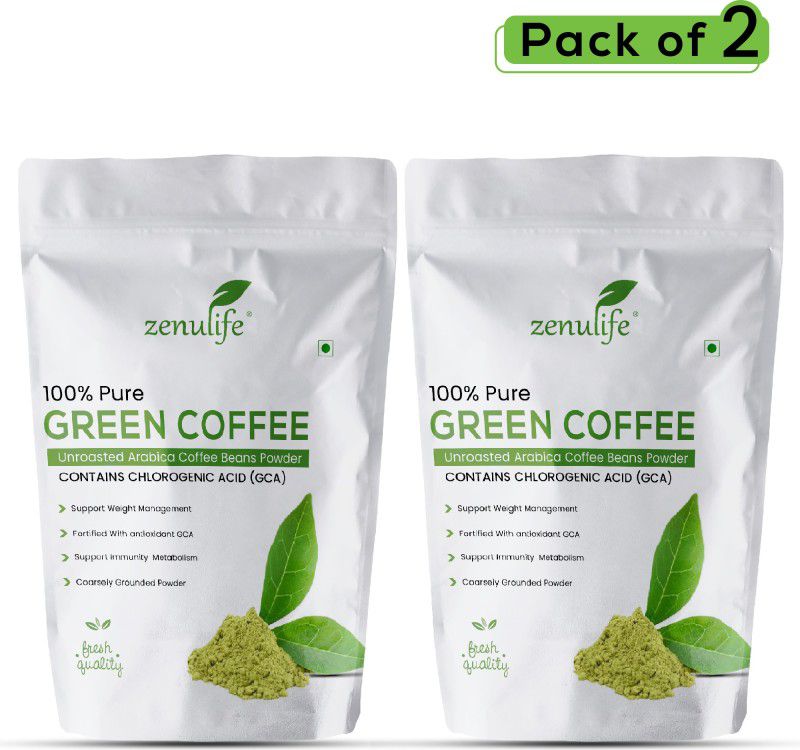zenulife Green Coffee beans Powder for Weight Loss Management 50g Pack of 2 Instant Coffee  (2 x 50 g)