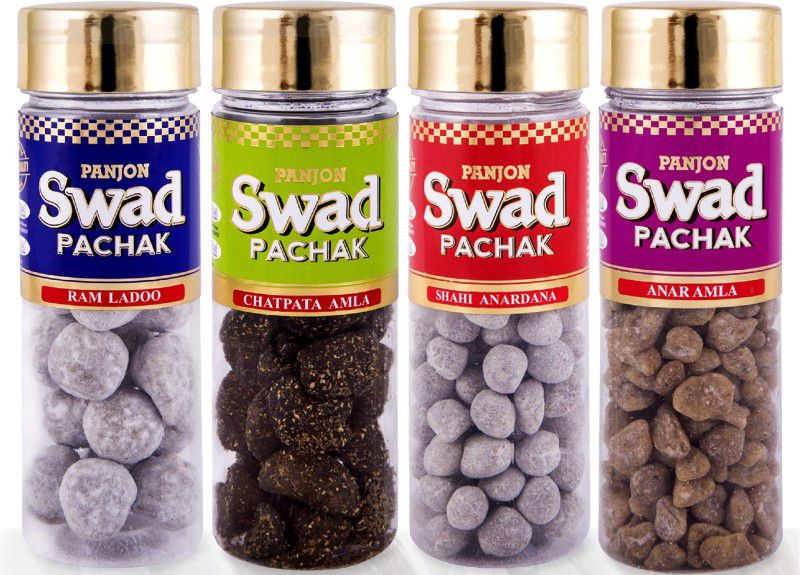 SWAD Mixed Anar Amla, Ram Imli Ladoo, Pachak Shahi Anardana Goli, Chatpata Amla Mouth Freshener  (4 x 110 g)