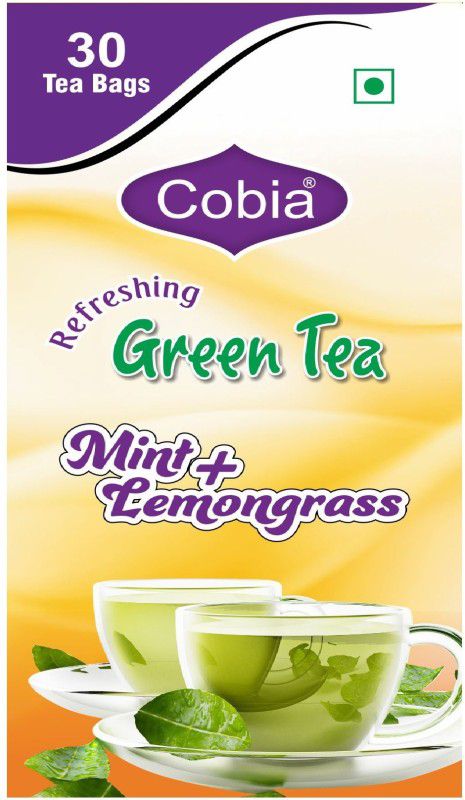 Cobia Green Tea (Mint + Lemongrass) 30 Tea bags Lemon Grass, Mint Green Tea Bags Tetrapack  (60 g)