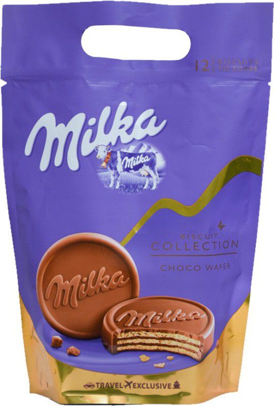 milka Biscuits Collection Choco Wafer Pouch 360 gm Plain  (360 g)
