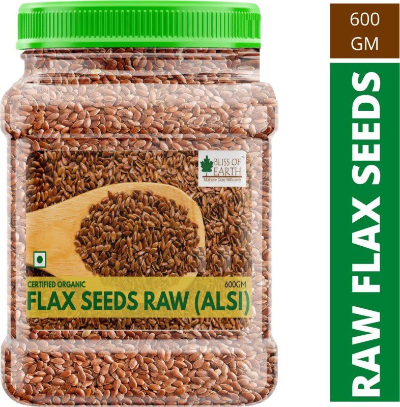 Bliss of Earth 600GM Certified Organic Flax Seeds Raw Superfood for Weight Loss Brown Flax Seeds  (600 g)