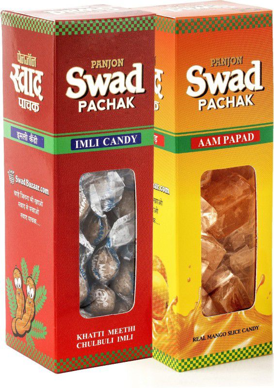 SWAD Chulbuli Aam Papad Mango Slice, Imli Twist Candy  (2 x 100 g)