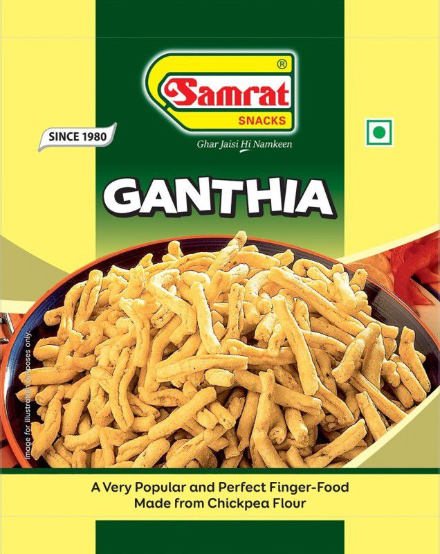 SAMRAT |GANTHIA|Finger Food|Crispy & Salted Taste Namkeen|Ghar Jaisi Hi Namkeen|Snacks|  (1 kg)