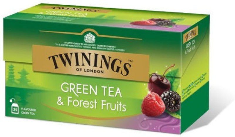 TWININGS forest fruit Raspberry Green Tea Bags Box  (37.5 g)