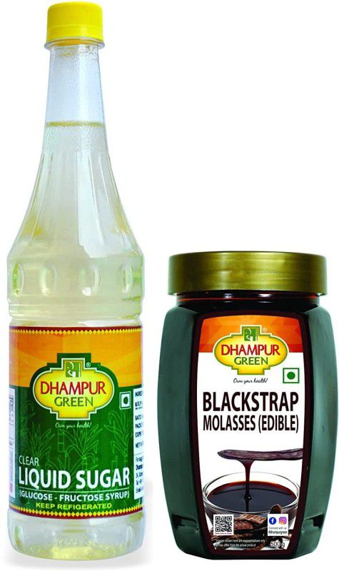 Dhampur Green Liquid Jaggery Baking Syrups Combo  (sugar 1 kg, molasses 500g)
