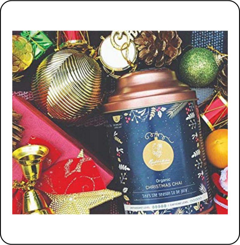 Radhikas Fine Teas and Whatnots Organic Christmas Chai Unflavoured Masala Tea Tin  (100 g)