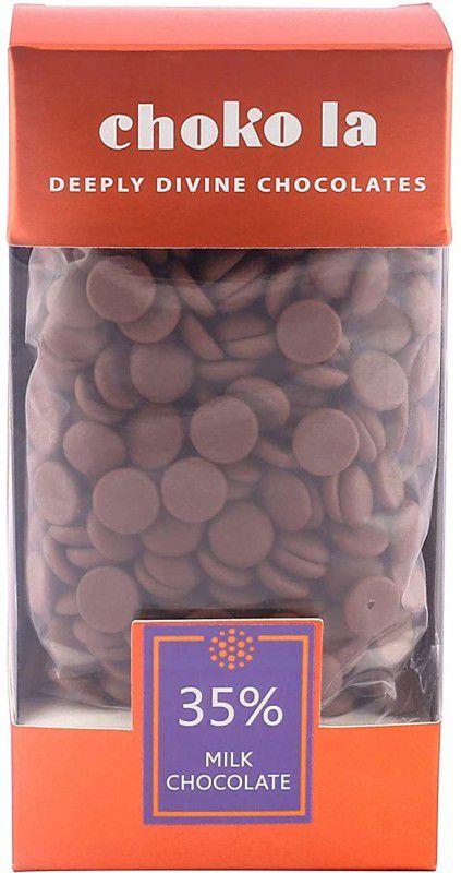 Choko La 35% Bite Size Milk Chocolate Chocochip Calets Backing Mix Choco Chip Chocolate Bars Fudges  (250 g)