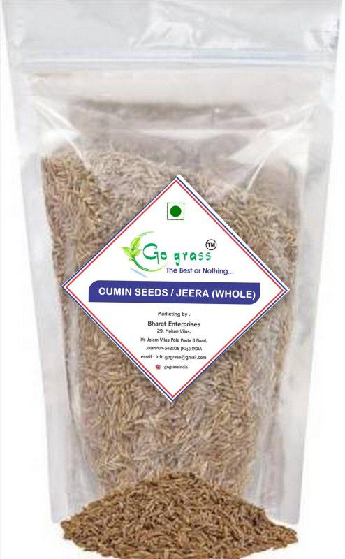 GO GRASS Cumin Seeds / JEERA, Premium Quality (Sabut Jeera)  (500)