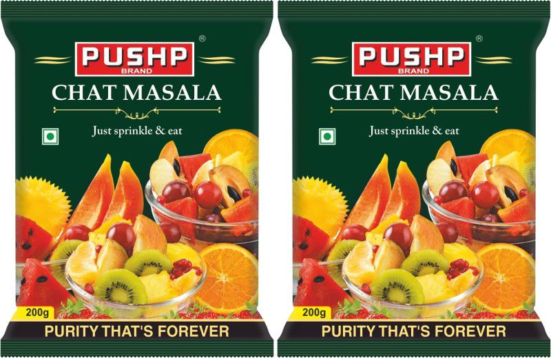 Pushp Brand Chat Masala Pouch (Pack of 2, 200g in each Pack)  (2 x 200 g)