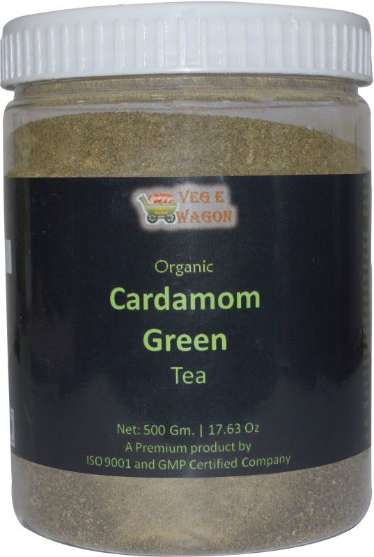 Veg E Wagon Organic Cardamom Green Tea 500 In Pet Jar Cardamom Green Tea Plastic Bottle  (500 g)