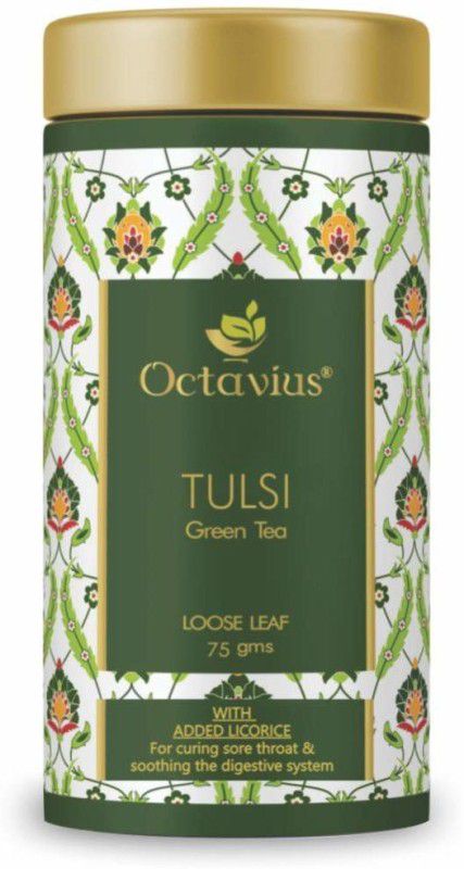 Octavius Loose Leaf Tulsi, Liquorice Green Tea Tin  (75 g)