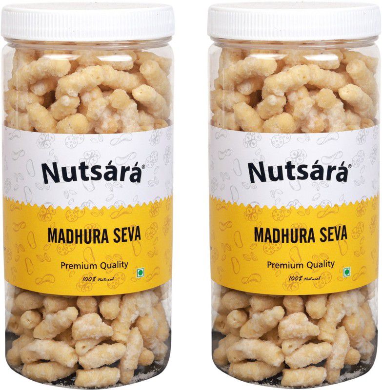 nutsara Ready to Eat Kerala Madura Seva , Sweet Rice Flour Noodles Snacks 900 gm  (2 x 0.45 kg)