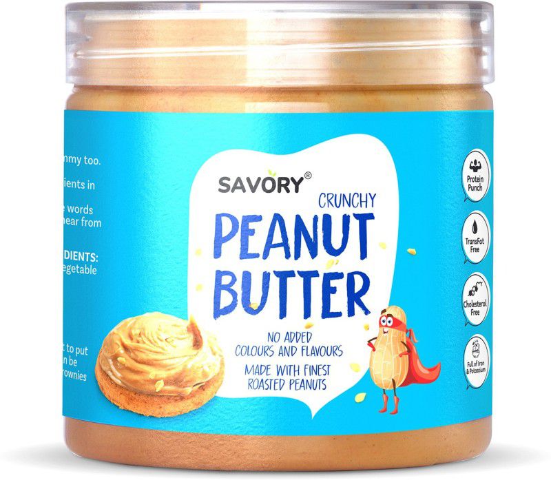 Savory Crunchy Peanut Butter | High in Protein | Ready to Eat 400 g