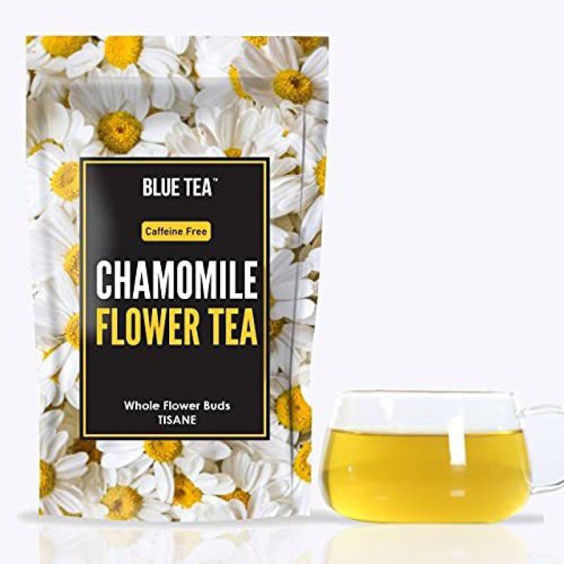 BLUE TEA Chamomile Flower Tea - SLEEP TEA |Caffeine Free Herbal Tea Chamomile Herbal Tea Pouch  (50 g)