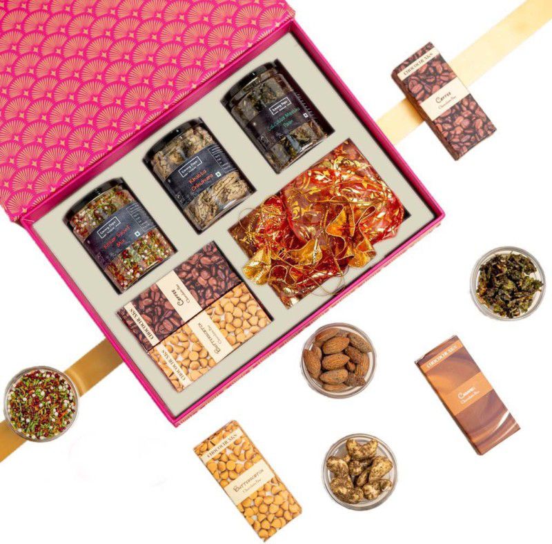 Tummy Pops Gift Box | Hamper Pack of Chocolates, Mouth Fresheners & Dry Fruits - 680gm Combo  (680gm)