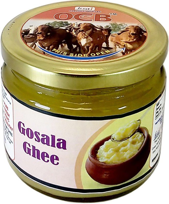 OCB Gosala Ghee 100% Desi Gir Cow Ghee | Bilona Ghee 250 g Glass Bottle
