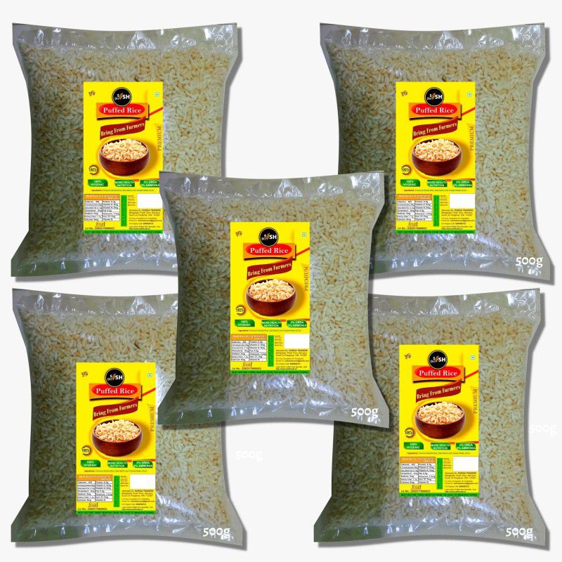 sish desi Super Lean (500gm packs of 5 with 500g Extra) Desi Murmura Puffed Rice (Full Grain, Parboiled)  (2.5 kg)