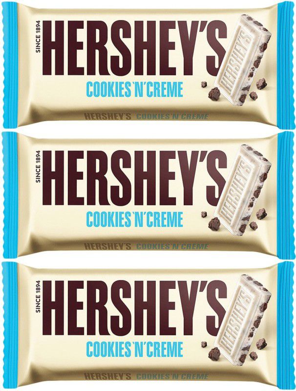 HERSHEY'S Cookies 'N' Creme Bars  (3 x 100 g)