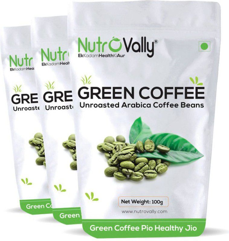 NutroVally Organic beans for weight loss Instant Coffee  (3 x 100 g, Green Coffee Flavoured)