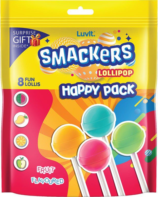 LuvIt Crazysmackers Assorted Lollipop  (96 g)