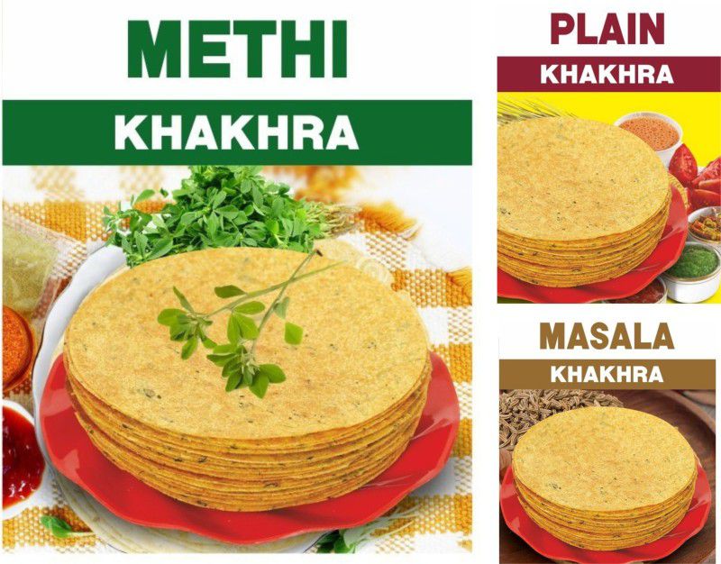 Brothers' Bakery Premium Khakhra Combo Pack (Methi, Masala, Plain)  (3 x 200 g)
