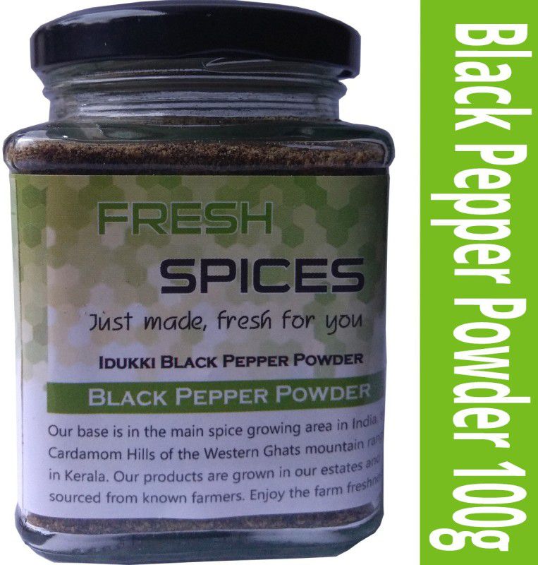 Fresh Spices Kerala Black Pepper Powder (100g) , Homestead produce, 100% Natural, Fresh  (100 g)