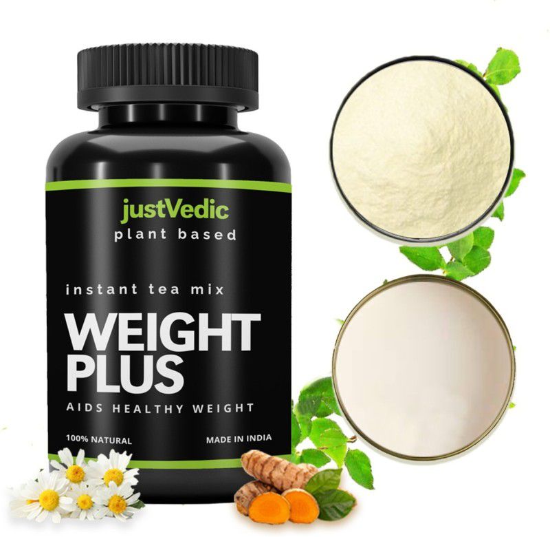 justvedic Weight Gain Premix | 1 Month Pack, 60 Gms | Helps with Mass Gain - For both Men & Women Chamomile Herbal Tea Plastic Bottle  (60 g)