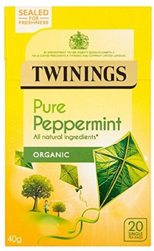 TWININGS Pure Peppermint Herbal Tea Bags Box  (20 Bags)