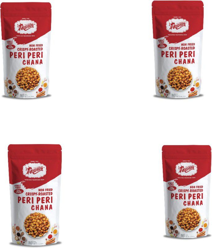 Maharana Crispy Peri Peri Chana oil-free snacks (pack of 4)  (4 x 200)