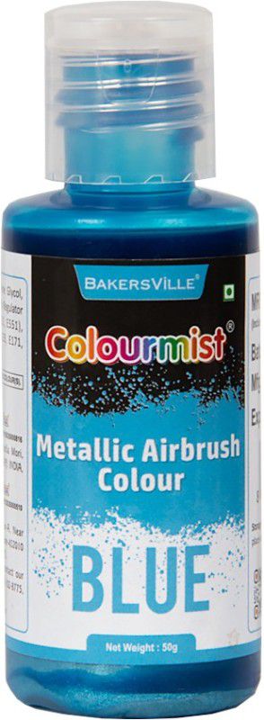 Colourmist Edible Metallic Airbrush Food Colour, Metallic Blue  (50 g)