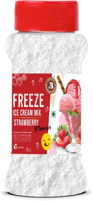 Brew Lab Instant Strawberry Freeze Ice cream Mix Powder |For Tasty & Delicious IceCream 100 g