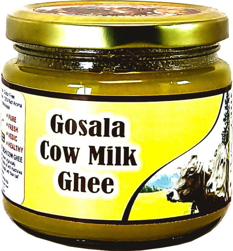OCB Gosala Cow Milk Ghee A2 Cow Ghee 250g | Glass Jar | Bilona Method | Curd-Churned Ghee 250 g Glass Bottle