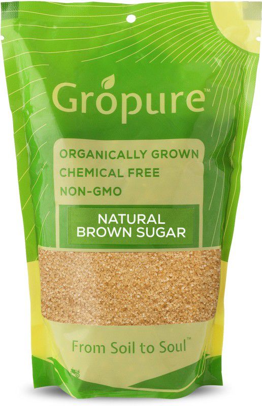 Gropure Organic Natural Brown Sugar Sugar  (900 g)