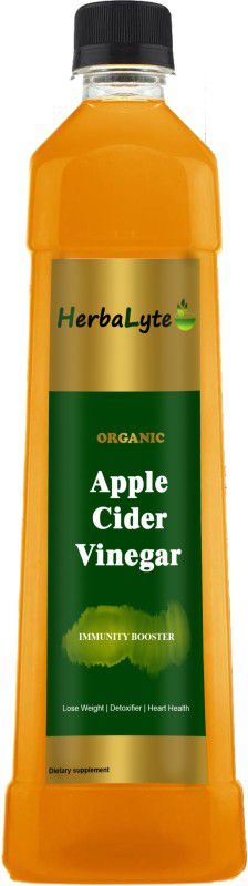 HERBALYTE Organic Apple Cider Vinegar - with strand of mother, W7 Vinegar  (1000 ml)