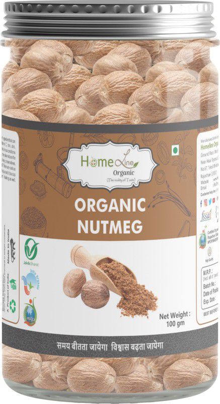 Homeline Organic Nutmeg 100g (Pack of 3)  (3 x 100 g)