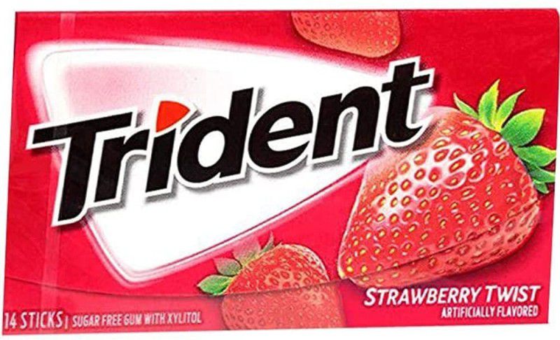 Mondelez Trident (IMPORTED) 14 Sticks Strawberry Twist Chewing Gum  (26 g)