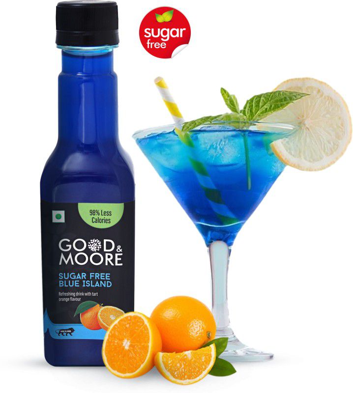 GOOD+MOORE Cocktail, Mocktail, Sodas and more Sugar free Blue Island/ Blue Curaco  (250 ml, Pack of 1)